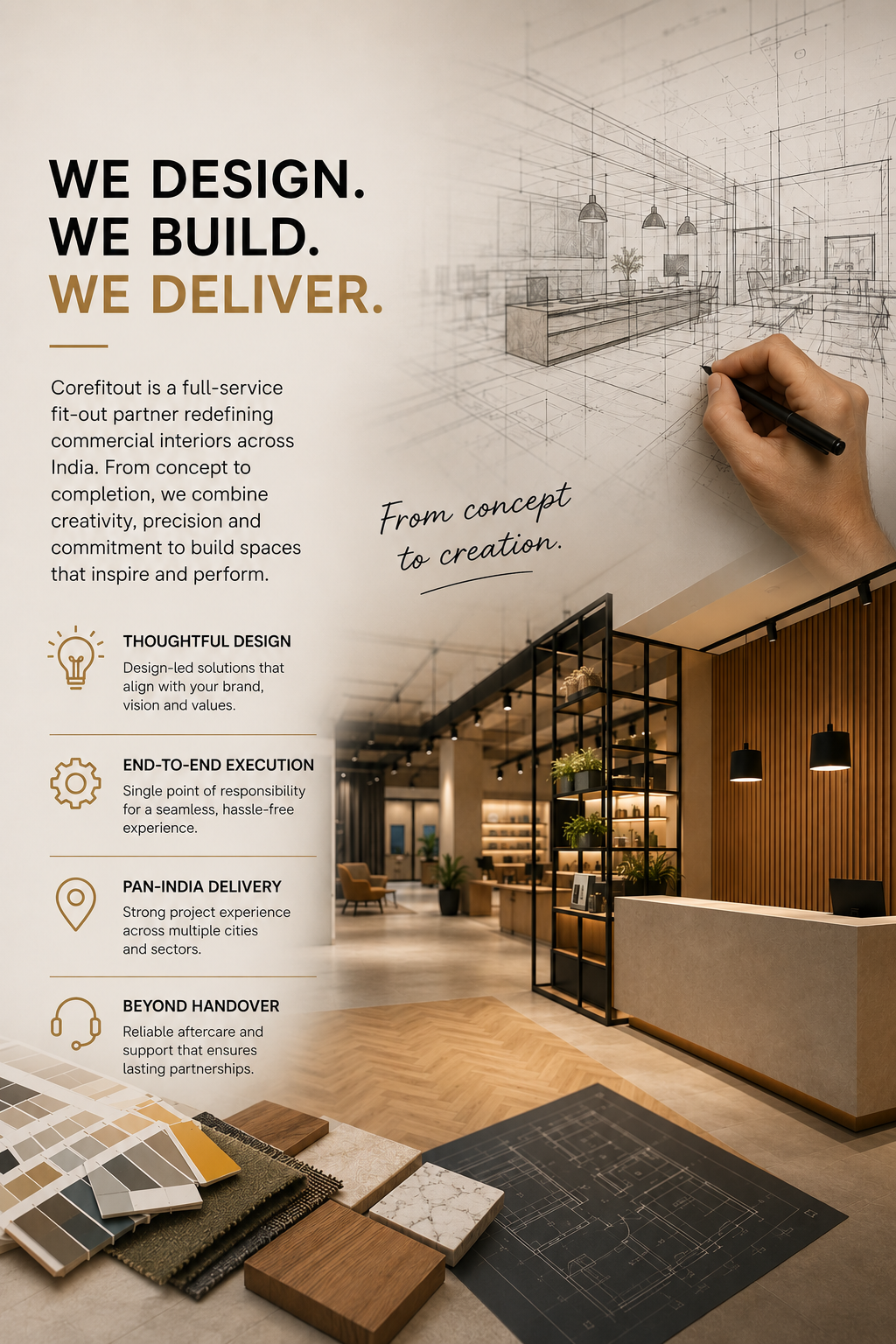 CoreFitout team crafting an immersive retail environment